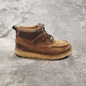 Twisted X Boots Mens 9.5 Brown Leather 4 inch Wedge Sole MCA0007